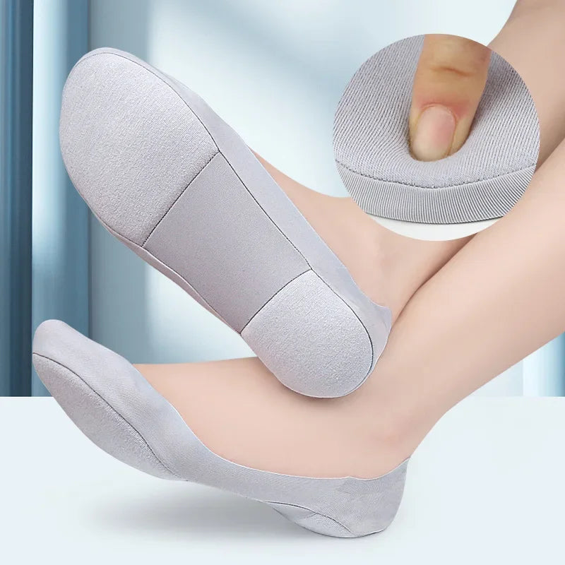 NEW Women Boat Sock Plantar Fasciitis Shoes Insole Socks Insoles for Feet Shock Absorbing Shoe Sole Invisible Non Slip Shoe Pads