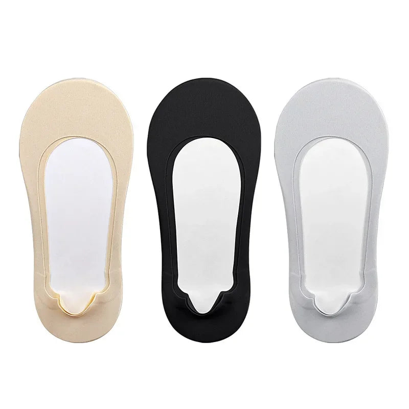 Women Non-slip Low-top Sock Shoe Pad Insoles for Feet Arch Invisible Shallow Boat Socks Soft Sponge Shock-absorbing Pressure Cut