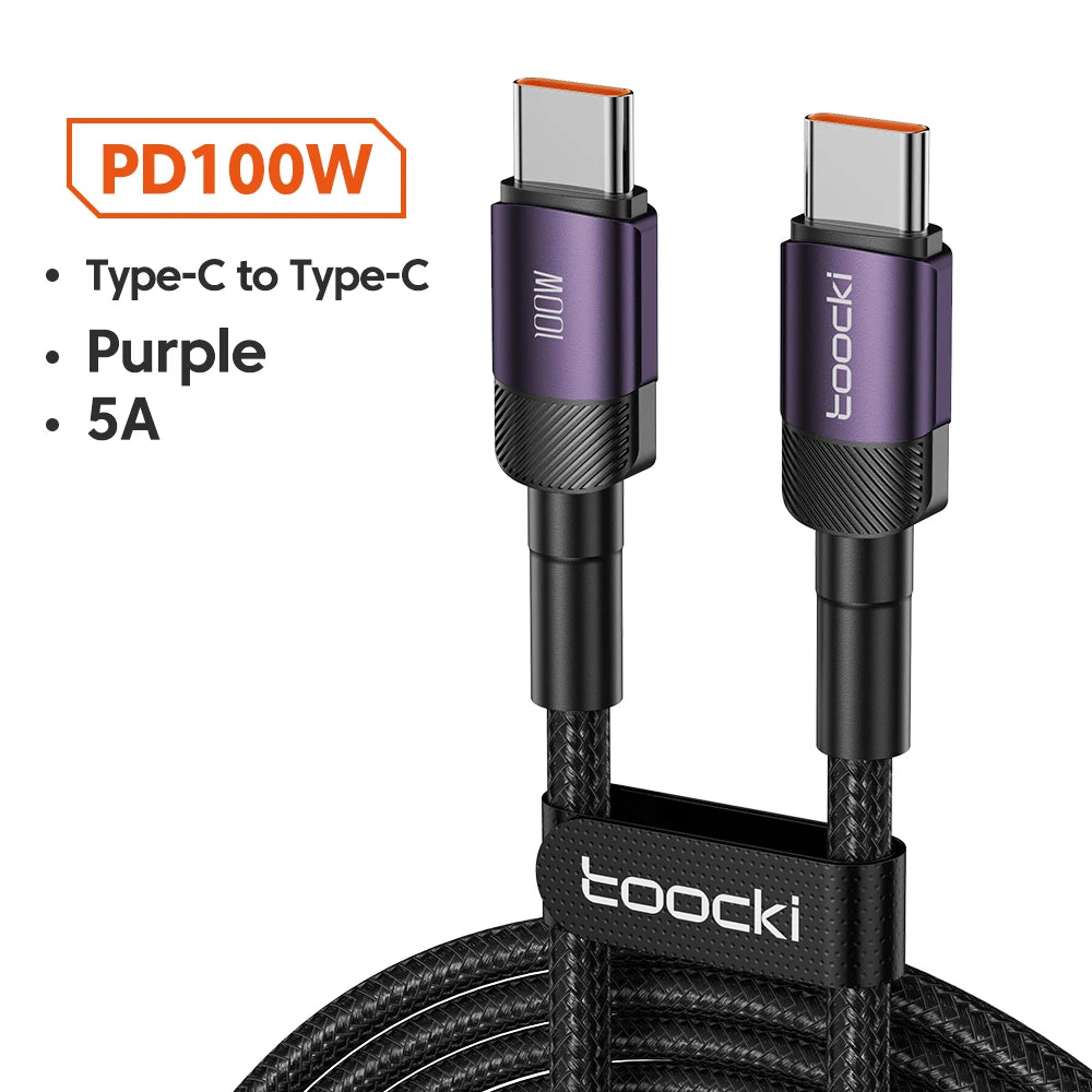 Toocki 100W USB-C to USB-C Fast Charging Cable