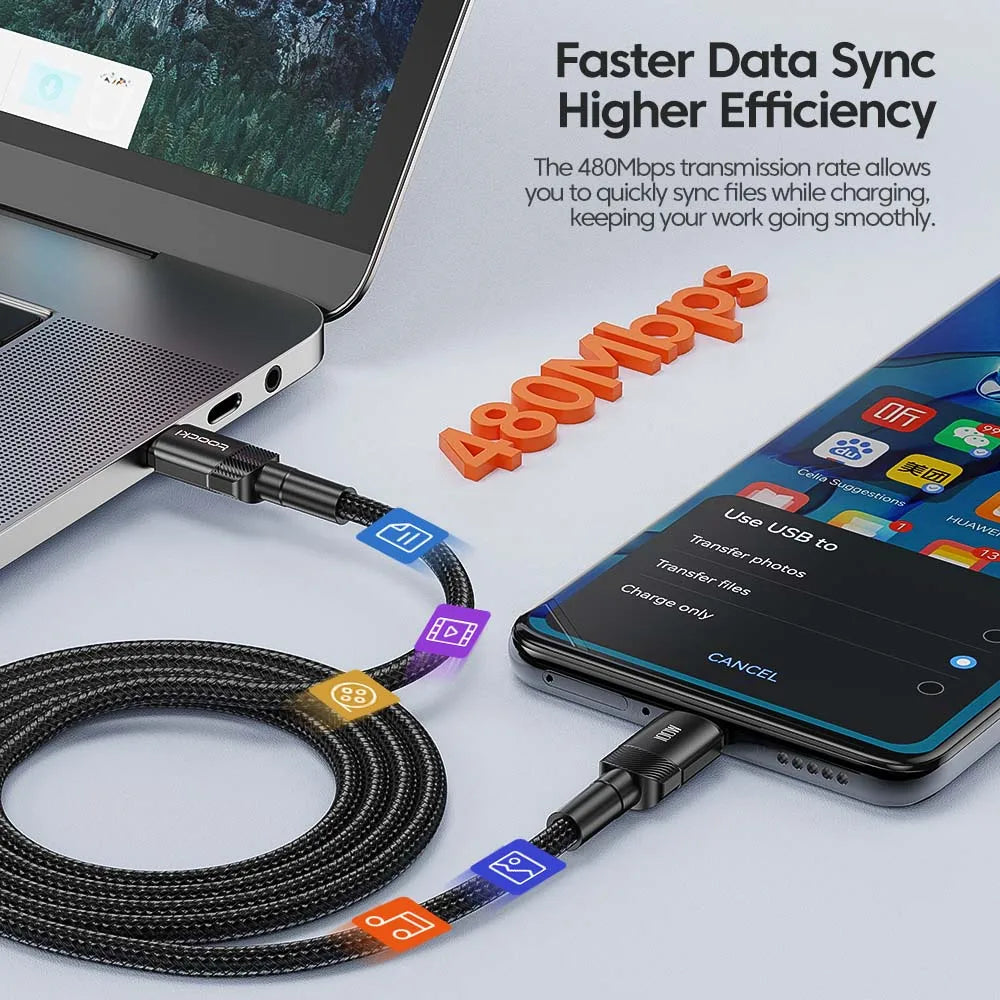 Toocki 100W USB-C to USB-C Fast Charging Cable