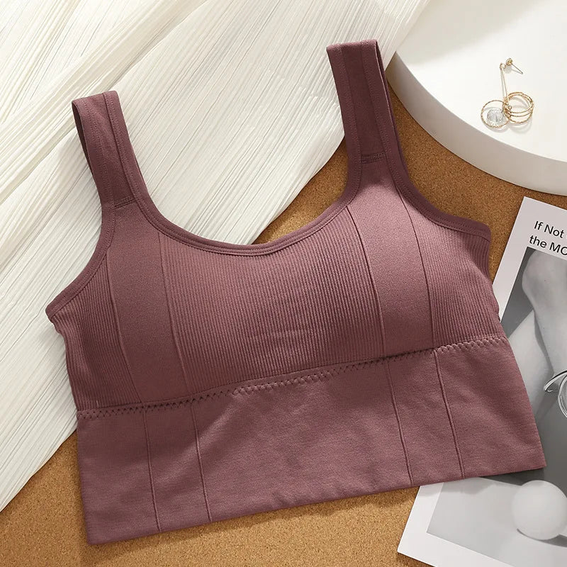 Breathable Sports Bra Anti-Sweat Fitness Top Women Seamless Yoga Bra Shockproof Crop Top Push Up Sport Bra Gym Workout Top