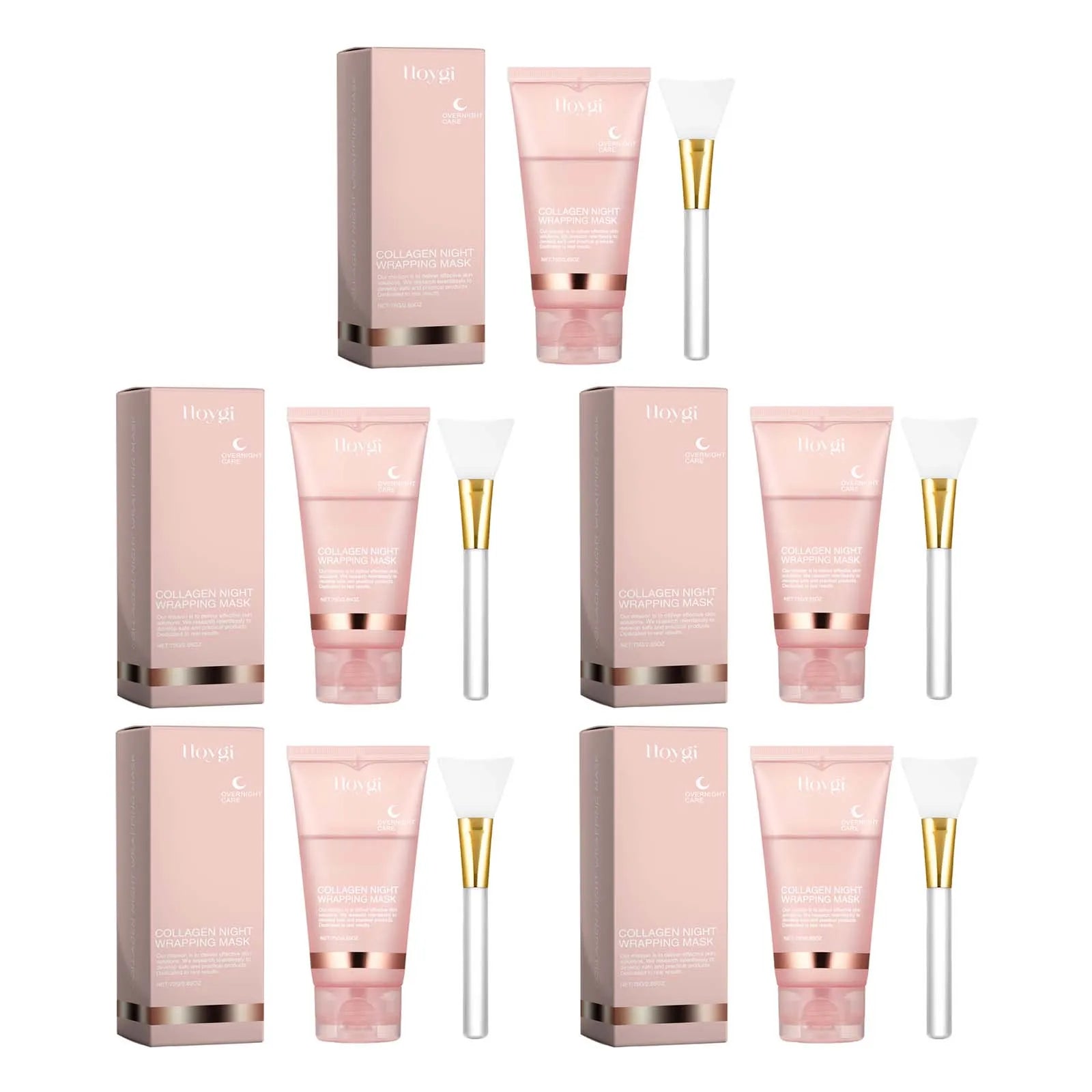 Collagen Peel-off Mask Deep Hydrating Fade Fine Lines Firming Shrink Pores Brightening Overnight Wrapping Mask Face Skin Care