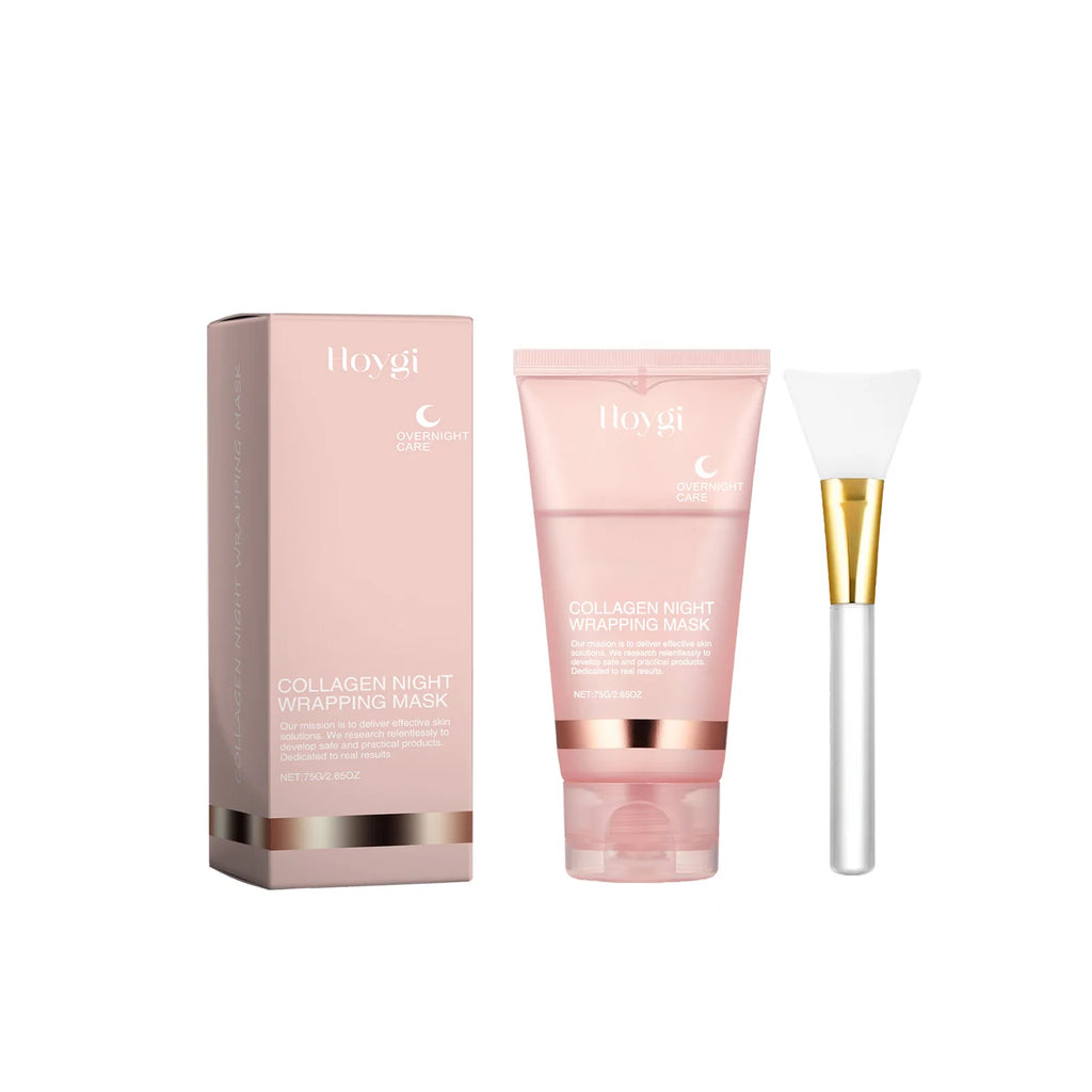 Collagen Peel-off Mask Deep Hydrating Fade Fine Lines Firming Shrink Pores Brightening Overnight Wrapping Mask Face Skin Care