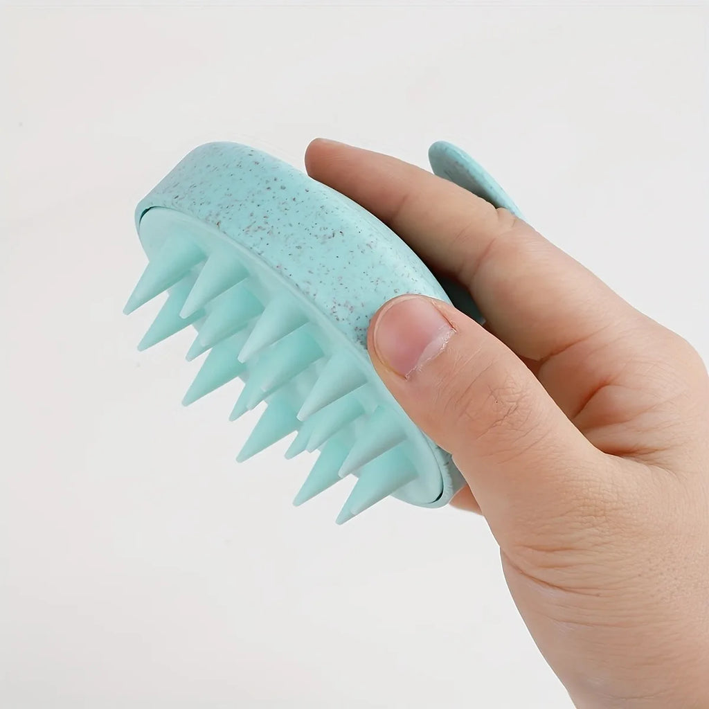 2-in-1 Silicone Scalp Massager & Shampoo Brush - Painless Hair Growth Stimulator for Shower, Gentle Head Spa Tool