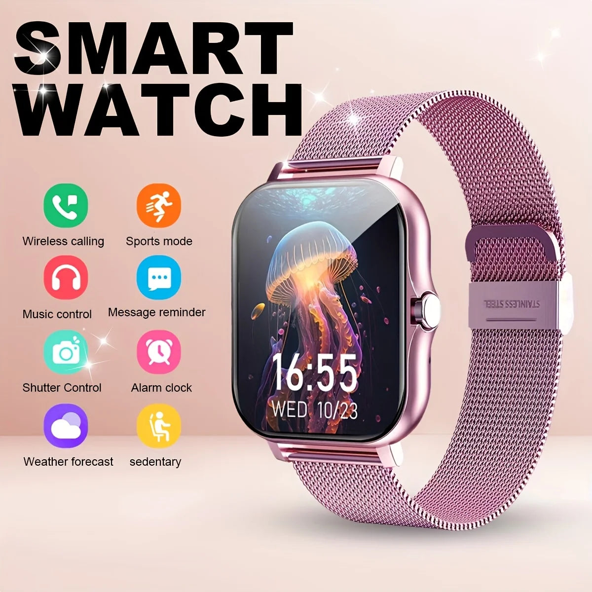 KESHUYOU Smart Watch — Bluetooth Calls, Heart Rate & Fitness Tracker
