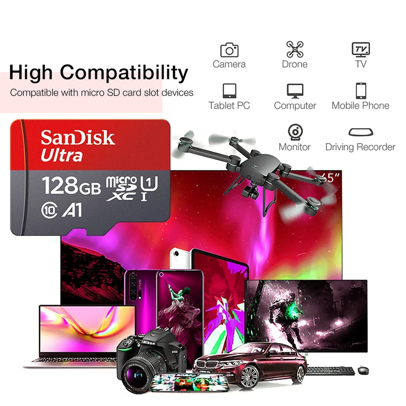 SanDisk Micro SD Card — Class 10 UHS-1 | 32GB to 256GB