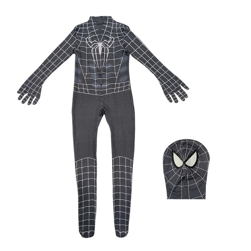 Anime Spiderman Kids Cosplay Costumes Miles Morales Spider Man Jumpsuit for Men Women Superhero Halloween Tight Fitting Clothing