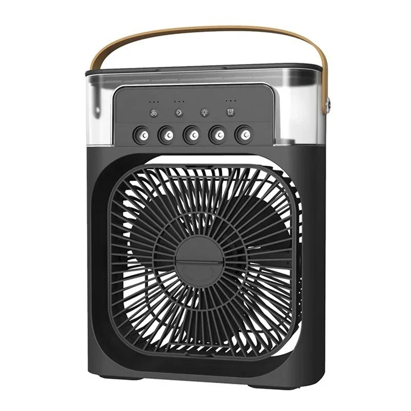 3-in-1 Portable Desktop Fan — Air Cooler, Humidifier & Night Light