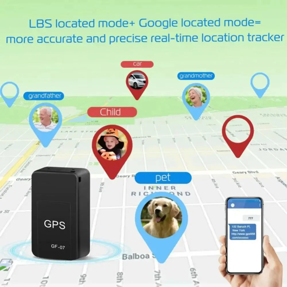 Mini Magnetic GPS Tracker GF-07 — Real-Time Vehicle & Asset Tracking