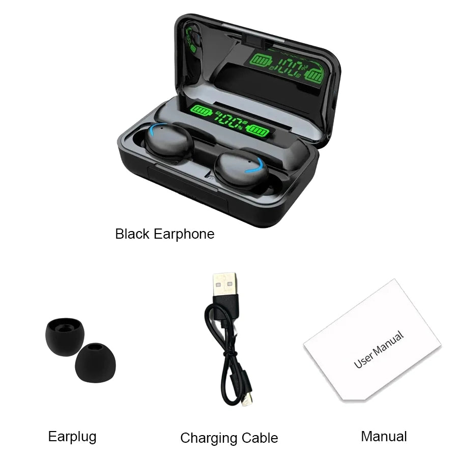 TWS F9-5 Earphone Bluetooth Earphones Wireless Headphones Hifi Stereo Sports Earbuds Headset Hearing Aids With Mic Handfree