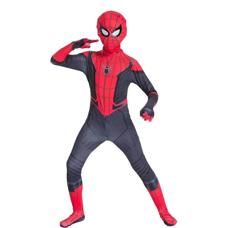 Boys Girls Spiderman Costume Superhero Jumpsuit Miles Morales Spider-Man Cosplay Zentai Bodysuit 3D Style Halloween Outfits