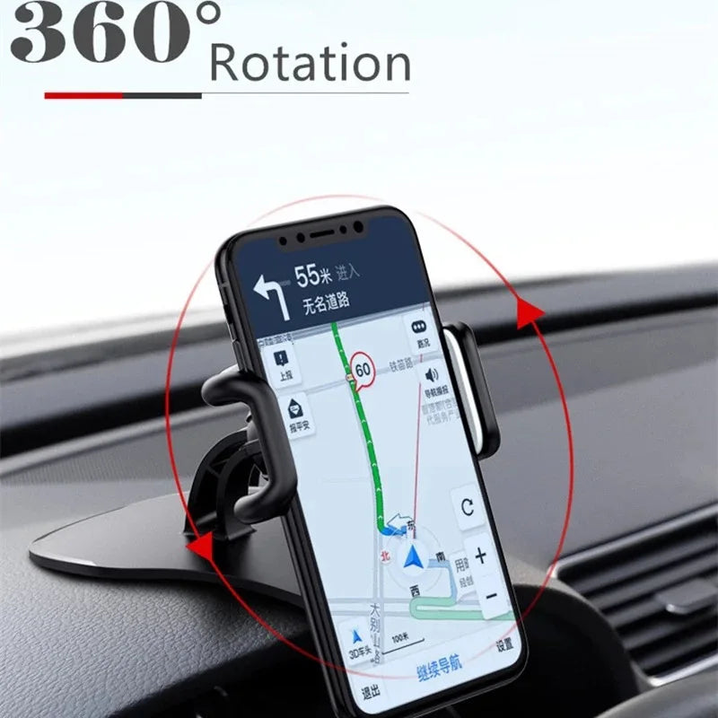 360° Rotatable Car Phone Holder — Universal Dashboard & Windscreen Mount